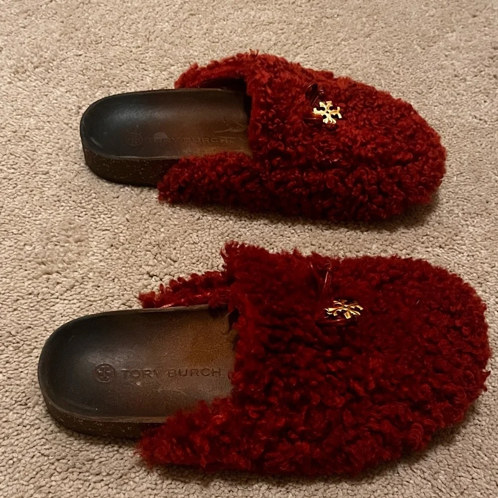 Tory Charm Mammouth Shearling Mules